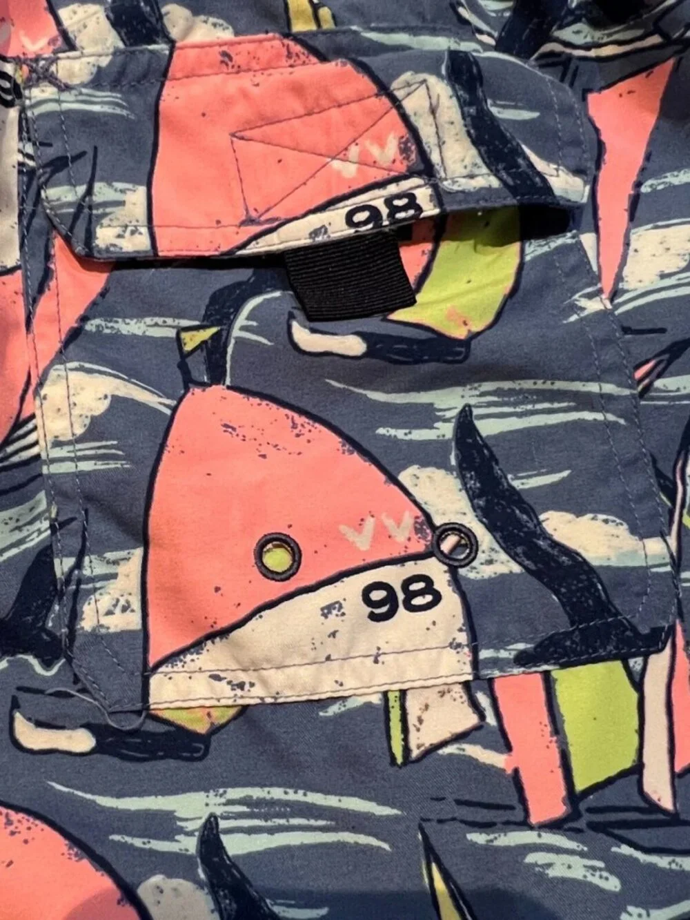 Vineyard Vines Swim Trunks with Sail Boats-Size M